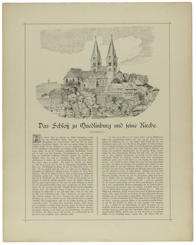 Vorschaubild Quedlinburg: Schloss und Stiftskirche, Textblatt Seite 1